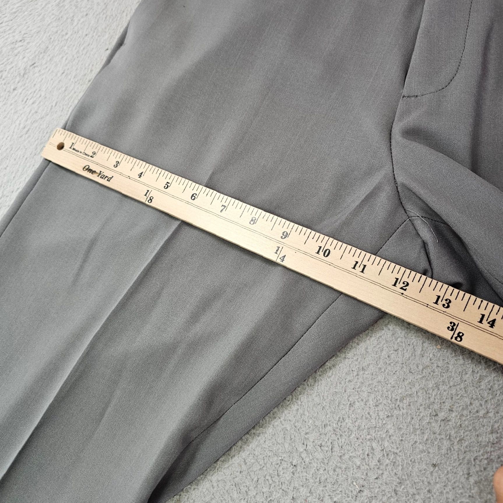 Haggar H26 Dress Pants Mens 34x32 Grey Straight Fit Premium Stretch Travel  - wpequipmentugltd.com