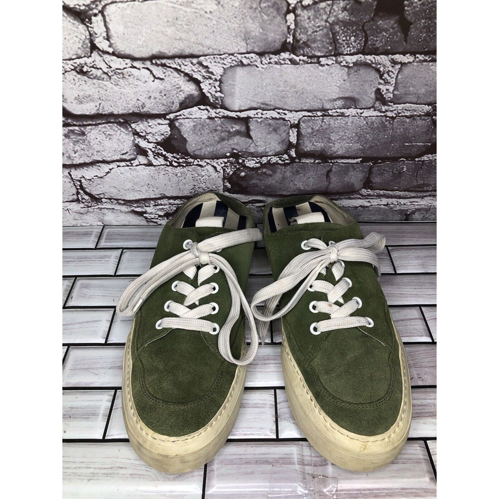 Sunnei Sunnei Green Suede Leather Slip On Lace Up Comfort Shoes Wom Size US 11 / IT 41 - 5 Thumbnail
