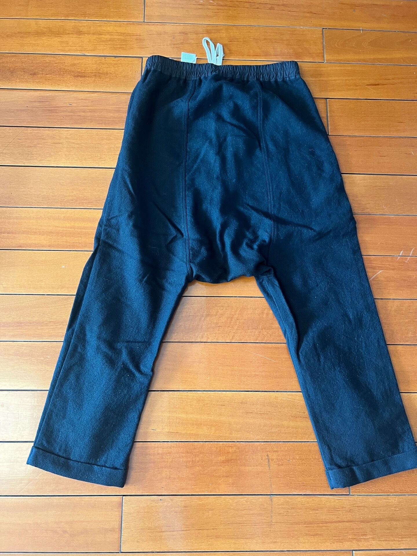 Rick Owens Rick Owens Wool Drawstring Cropped Pants Size US 40 / EU 56 - 2 Thumbnail