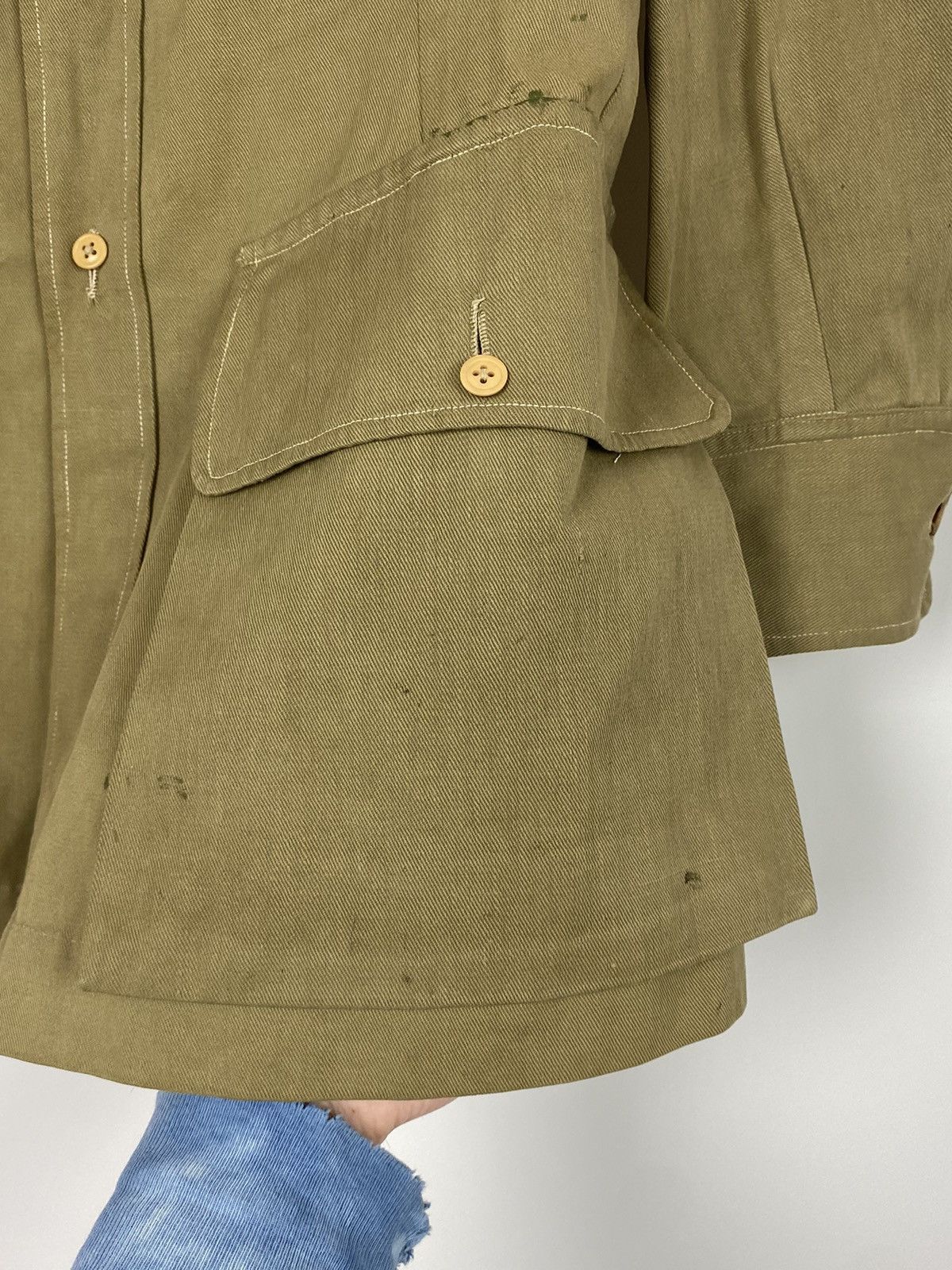 Vintage 1940s Vintage WW2 RAF British Air Force Drill Bush Jacket Size US S / EU 44-46 / 1 - 12 Thumbnail