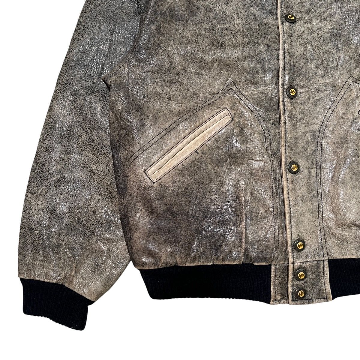Billabong 🔥 80s 90s Vintage Billabong Leather Bomber Jacket Size US L / EU 52-54 / 3 - 6 Thumbnail