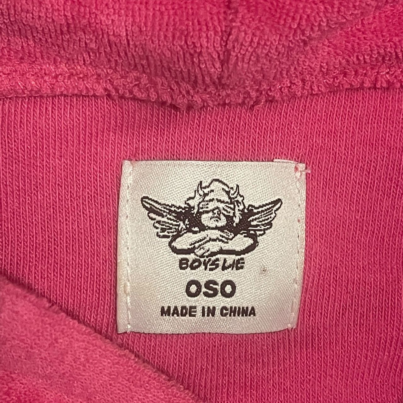 Boys Lie Boys Lie Vintage Pink Breeze Cropped Hoodie One Size Size ONE SIZE - 3 Thumbnail