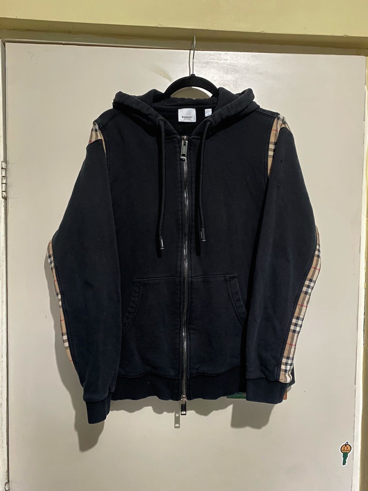 Burberry vintage check panel hoodie hotsell