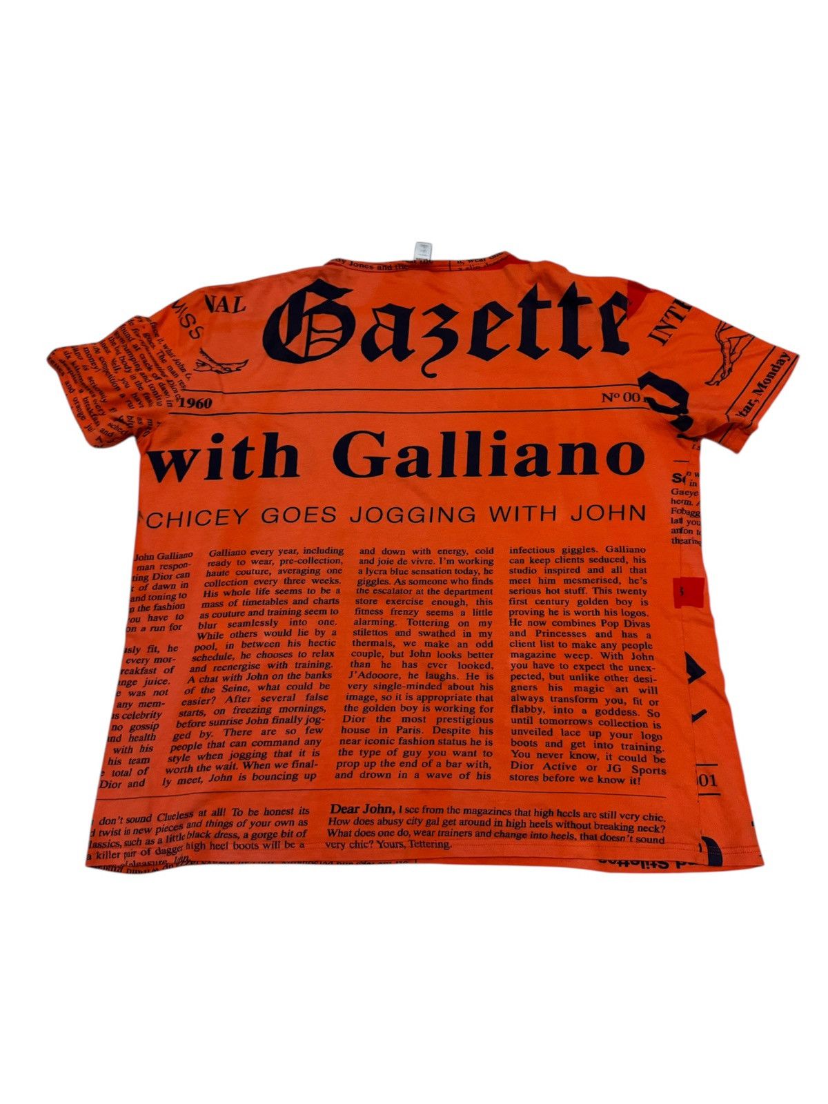 John Galliano John Galliano Newspaper Gazette Graphic Print T-Shirt Size US XL / EU 56 / 4 - 3 Thumbnail