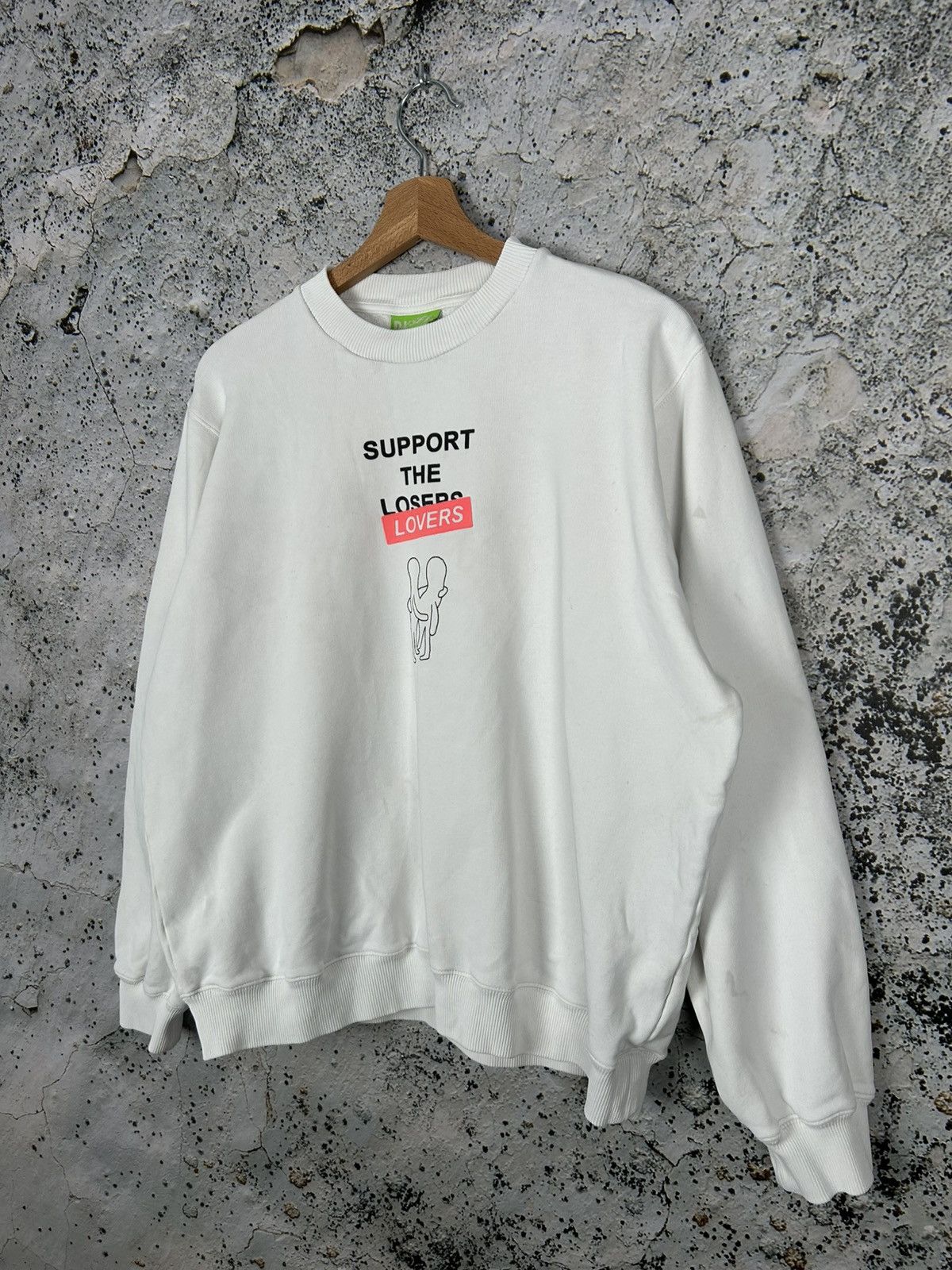 Diesel Vintage Diesel Support The Lovers Crewneck Streetwear Y2K Size US L / EU 52-54 / 3 - 2 Thumbnail