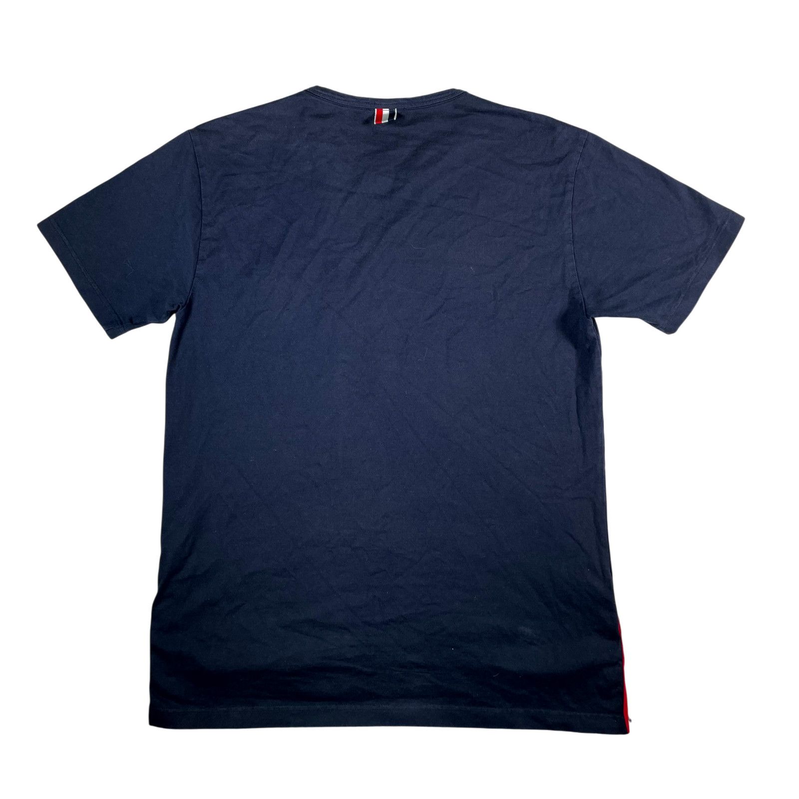 Thom Browne Thom Browne Stripe Navy Tee Size US M / EU 48-50 / 2 - 2 Thumbnail