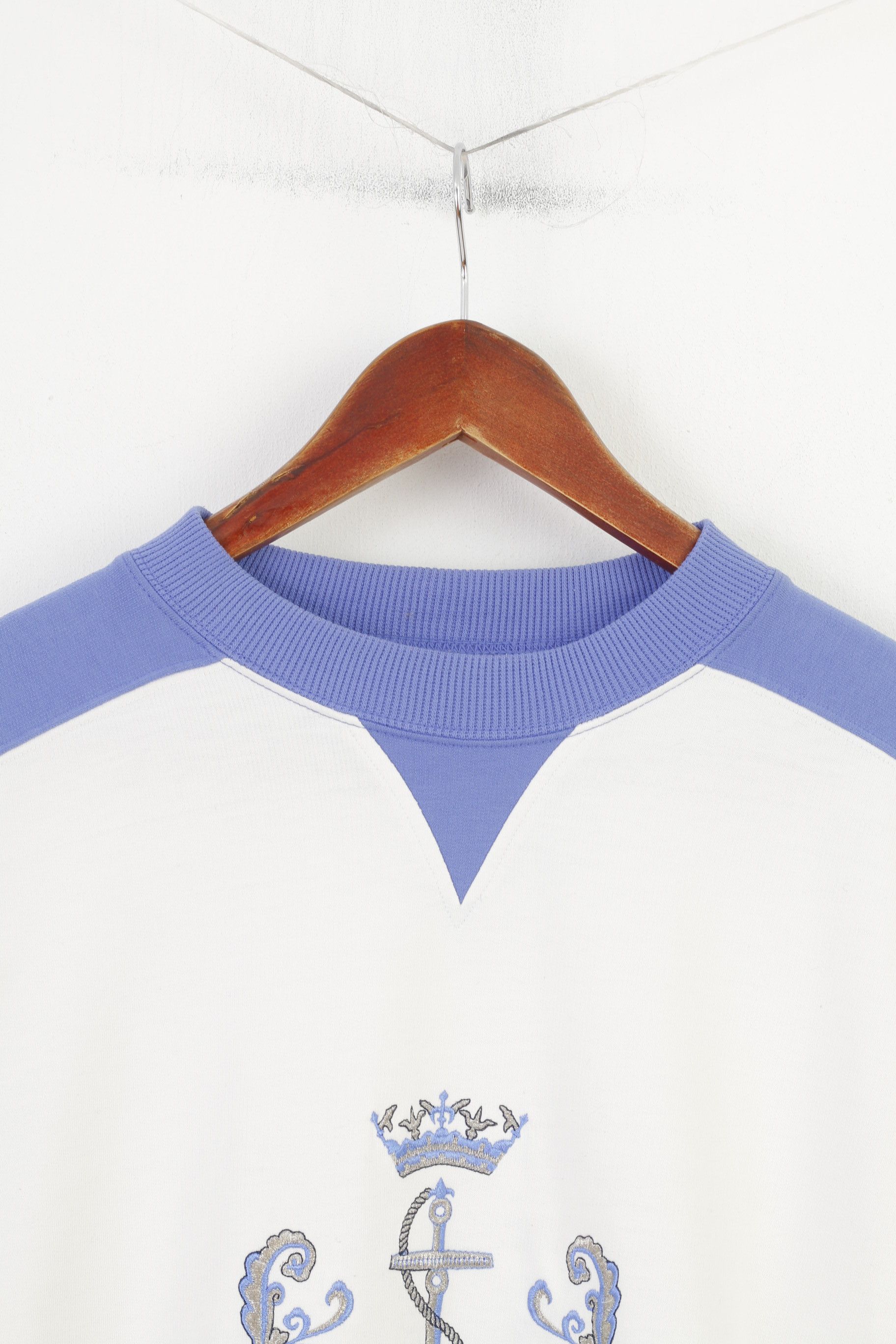 Vintage St Michael Women 10 M Sweatshirt White Jumper 3415 Size M / US 6-8 / IT 42-44 - 2 Thumbnail