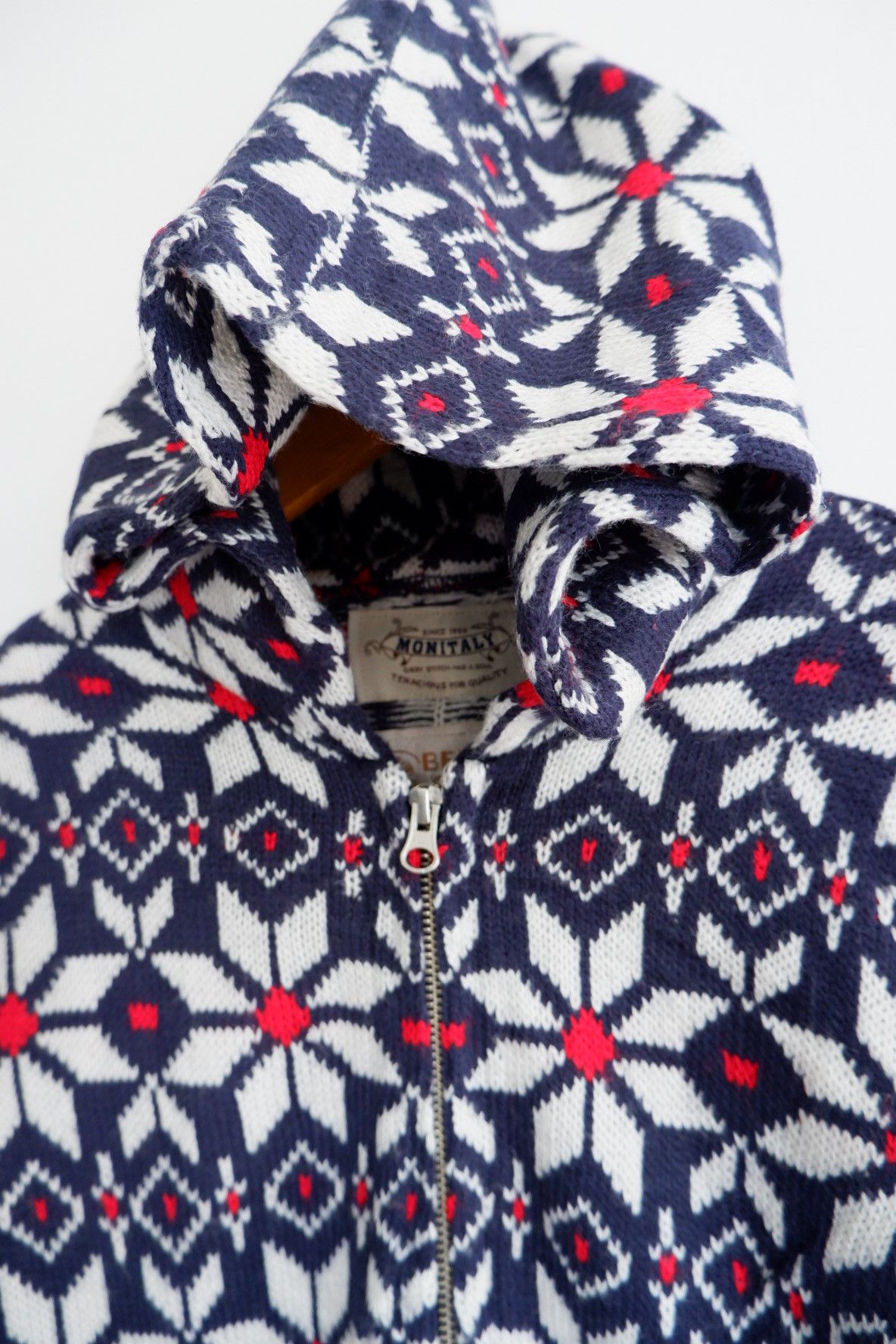 Vintage Monitaly x Bemidji Wool Knit Zip Hoodie
