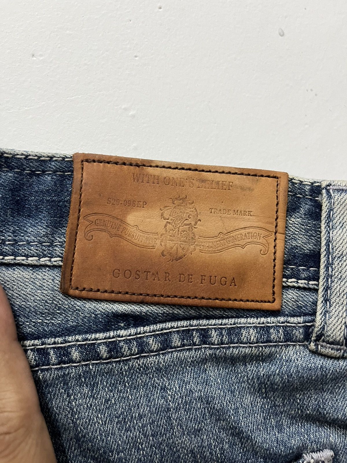 Japanese Brand Gostar De Fuga Japan Skinny Rusty Distressed Denim Pants Size US 33 - 12 Thumbnail