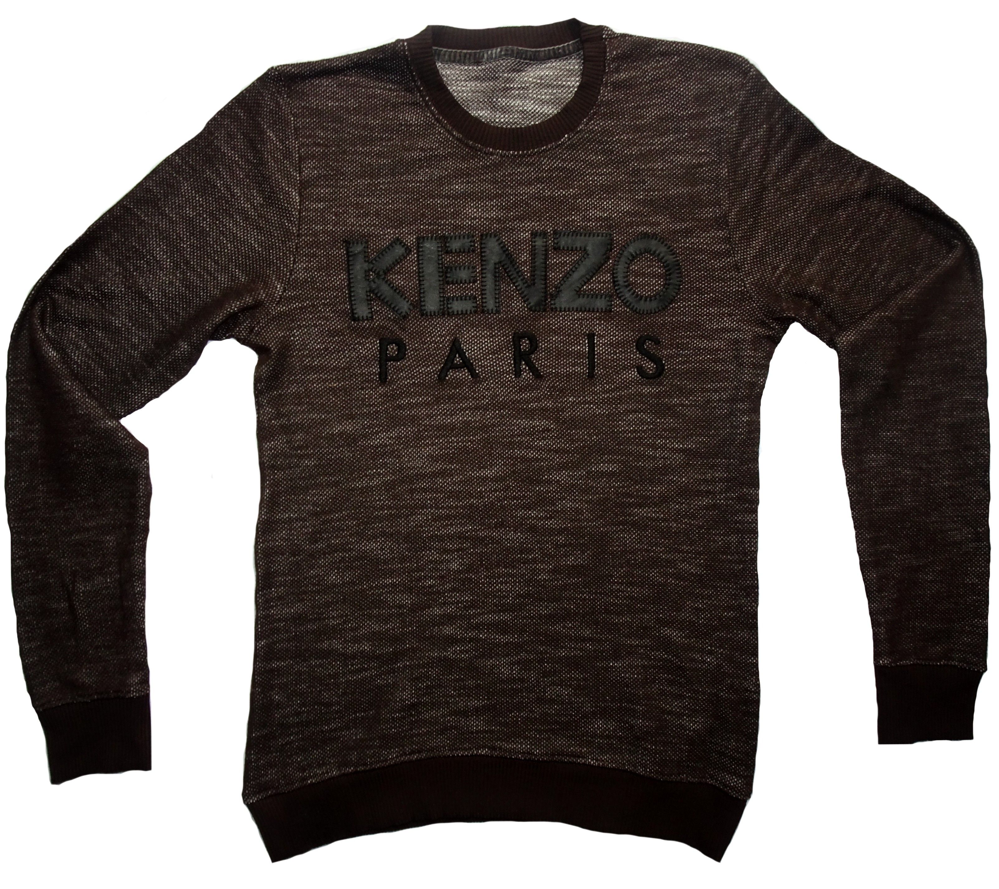 KENZO LEATHER LOGO COTTON LONG T-SHIRT RARE