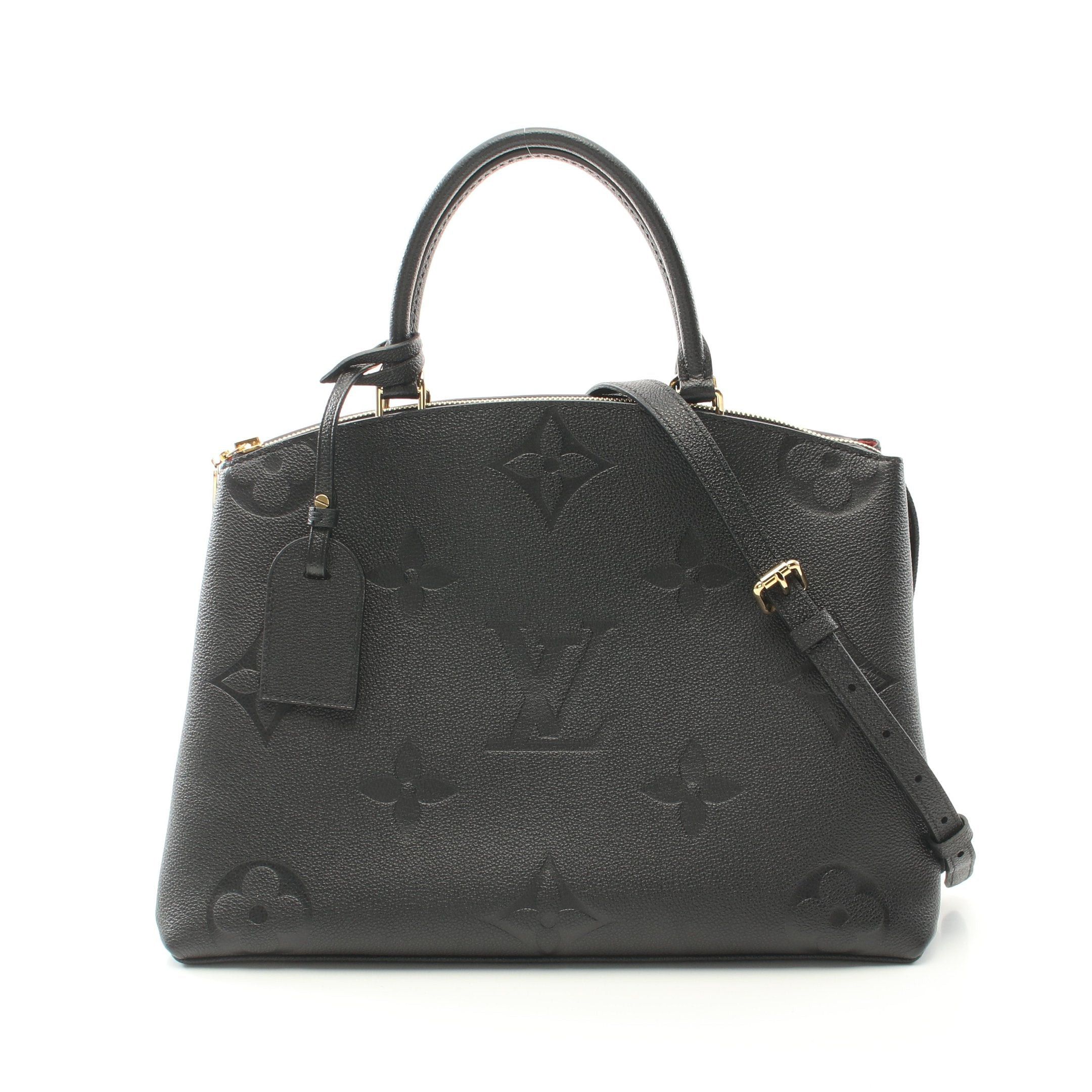 Louis Vuitton Grand Palais Mm Monogram Empreinte Handbag Leather Black