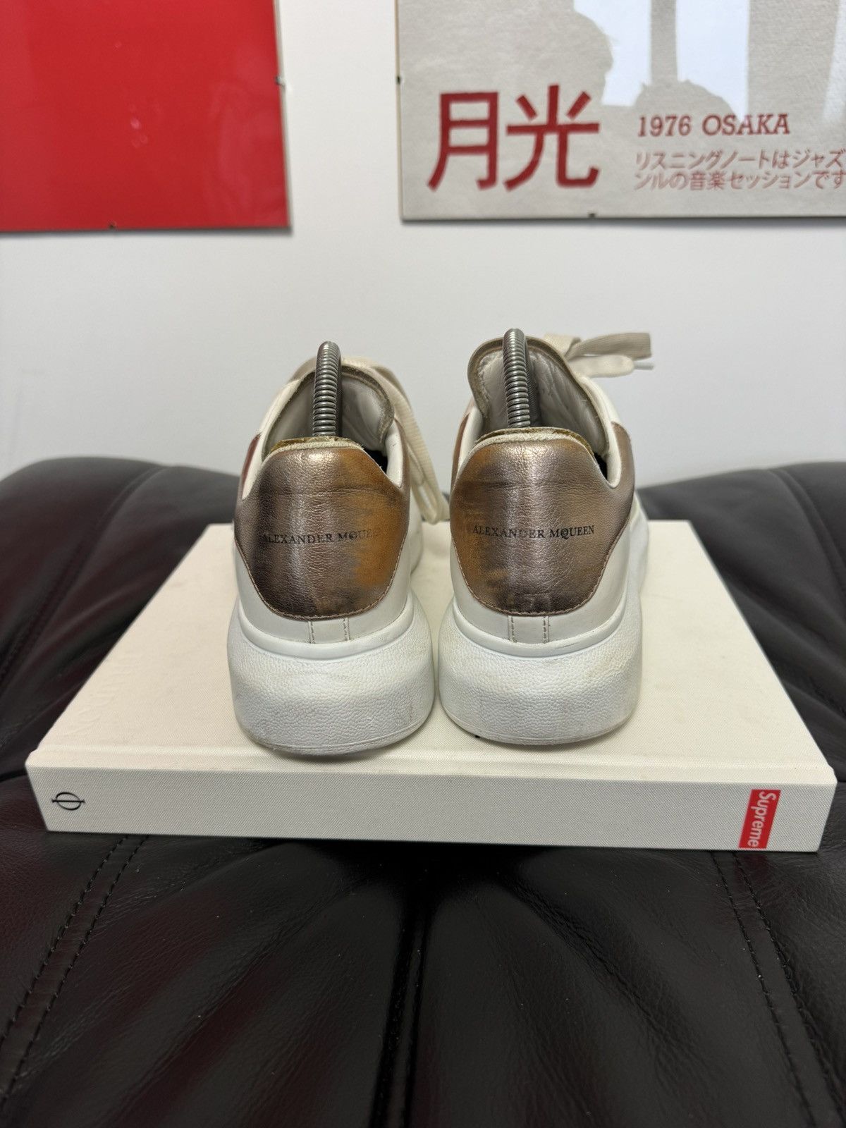 Alexander McQueen Alexander Mcqueen Oversize Sneakers Women White Leather Size US 7 / IT 37 - 3 Thumbnail