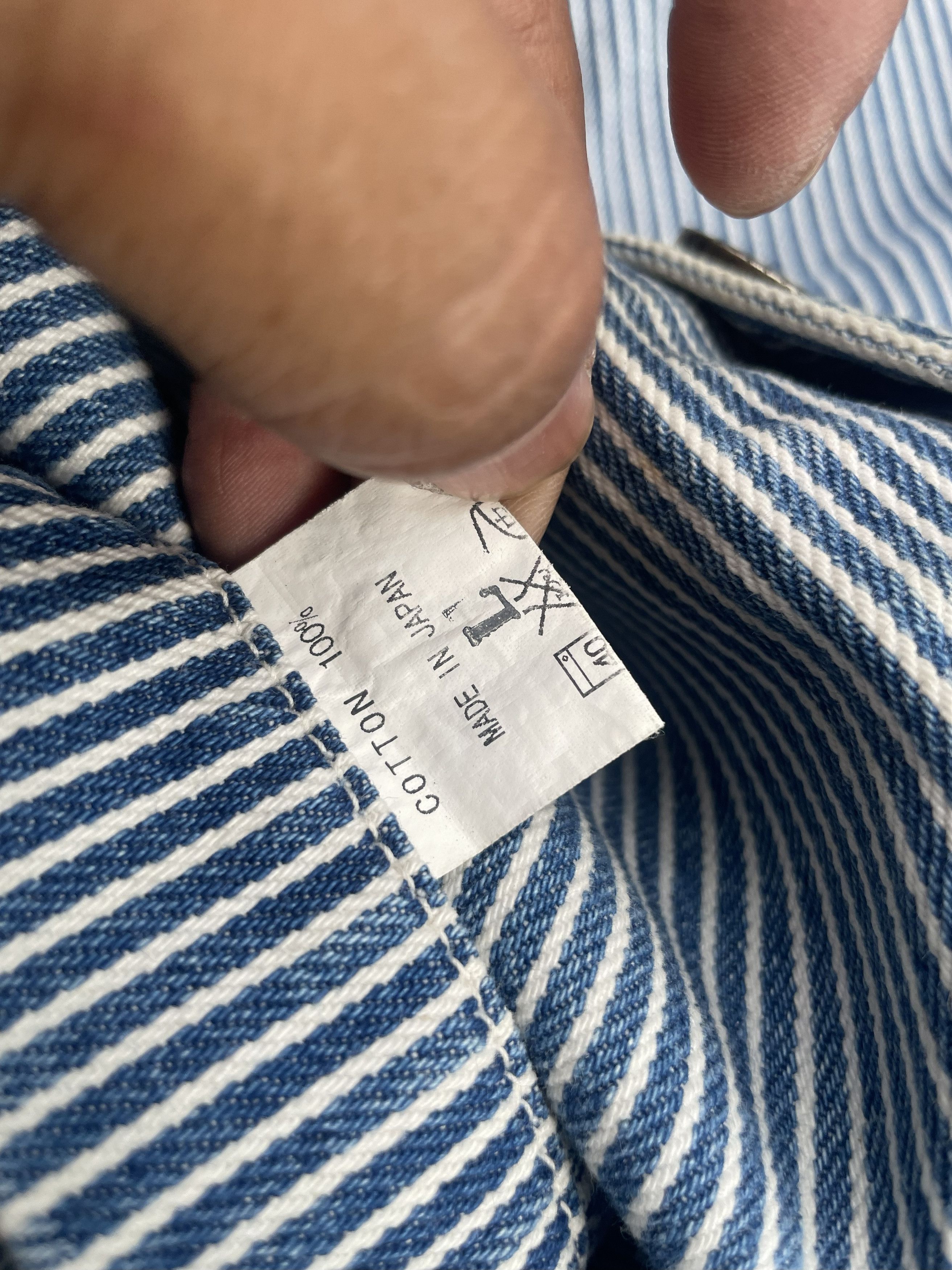 Japanese Brand Vintage USN Sunny Side Up Hickory Shawl Jacket Size US L / EU 52-54 / 3 - 13 Thumbnail