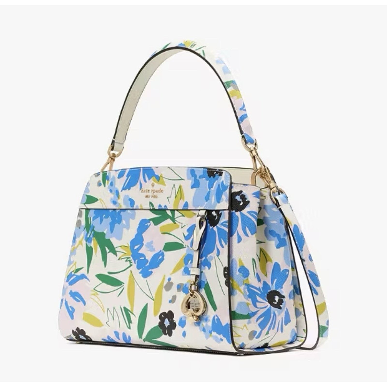Kate Spade NWT $429 KATE SPADE MADISON FLORAL MEDIUM TOP HANDLE SATCHEL Size ONE SIZE - 2 Thumbnail