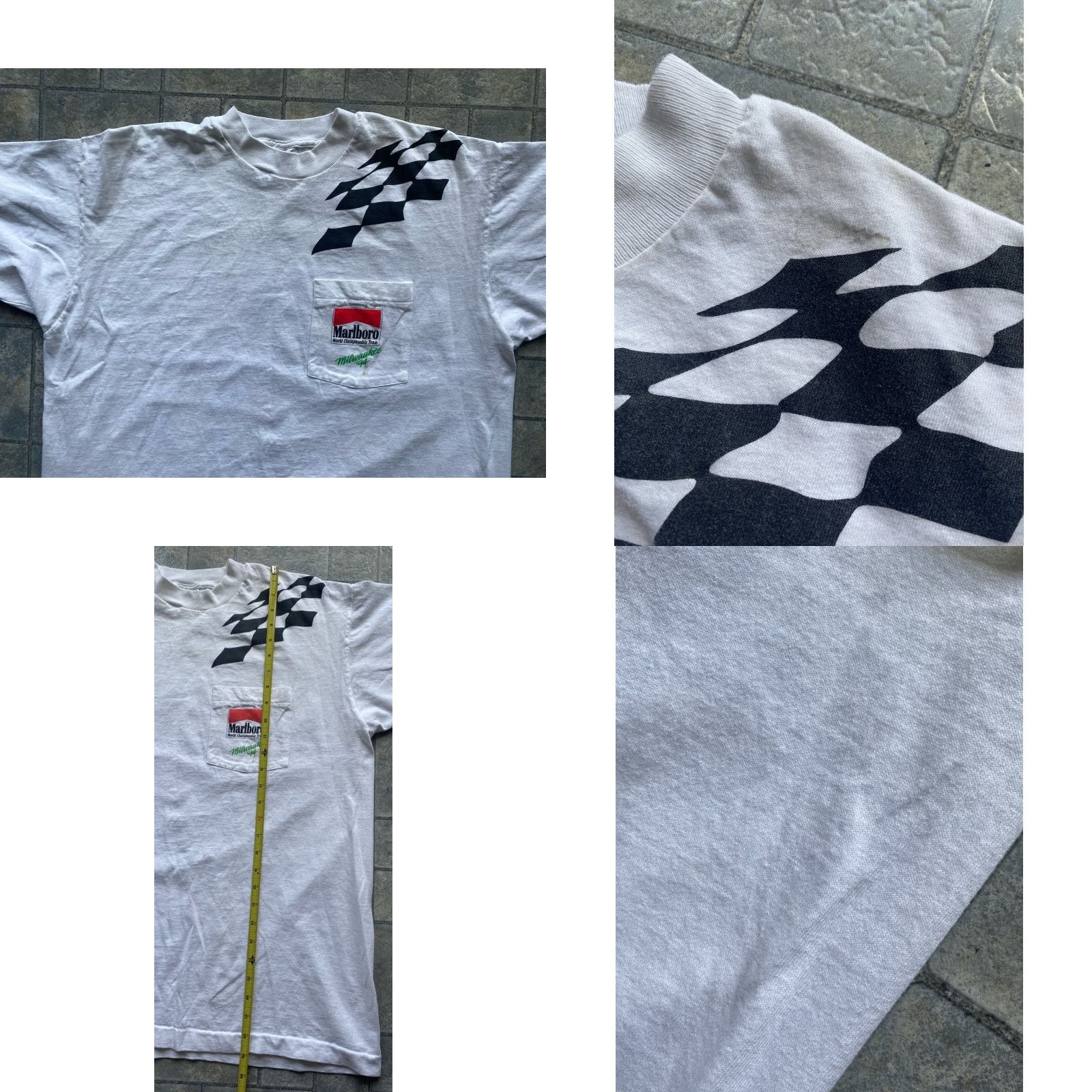 Fruit Of The Loom VINTAGE Marlboro World Championship Racing 1994 Milwaukee Shirt XL White Mens Short Sleeve T-Shirt/Fruit of the Loom Size US XL / EU 56 / 4 - 9 Thumbnail