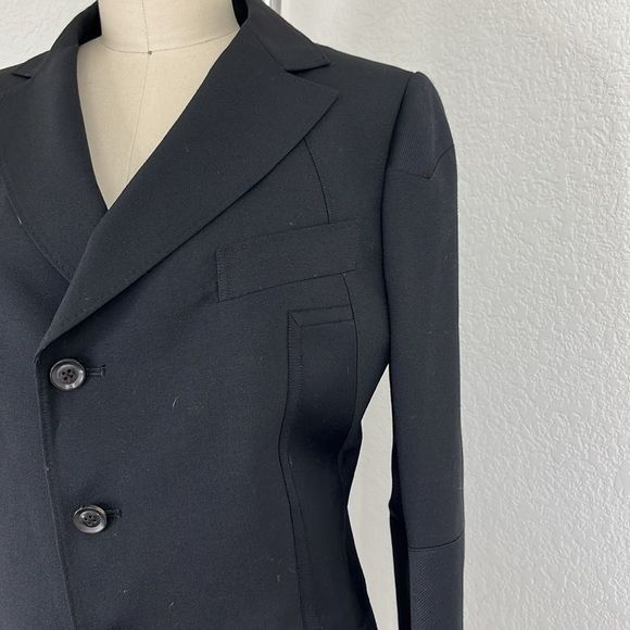 Japanese Brand Shiro Sakai Wool Asymetric Placket Tailored Mixed Media Japa Size M / US 6-8 / IT 42-44 - 3 Thumbnail