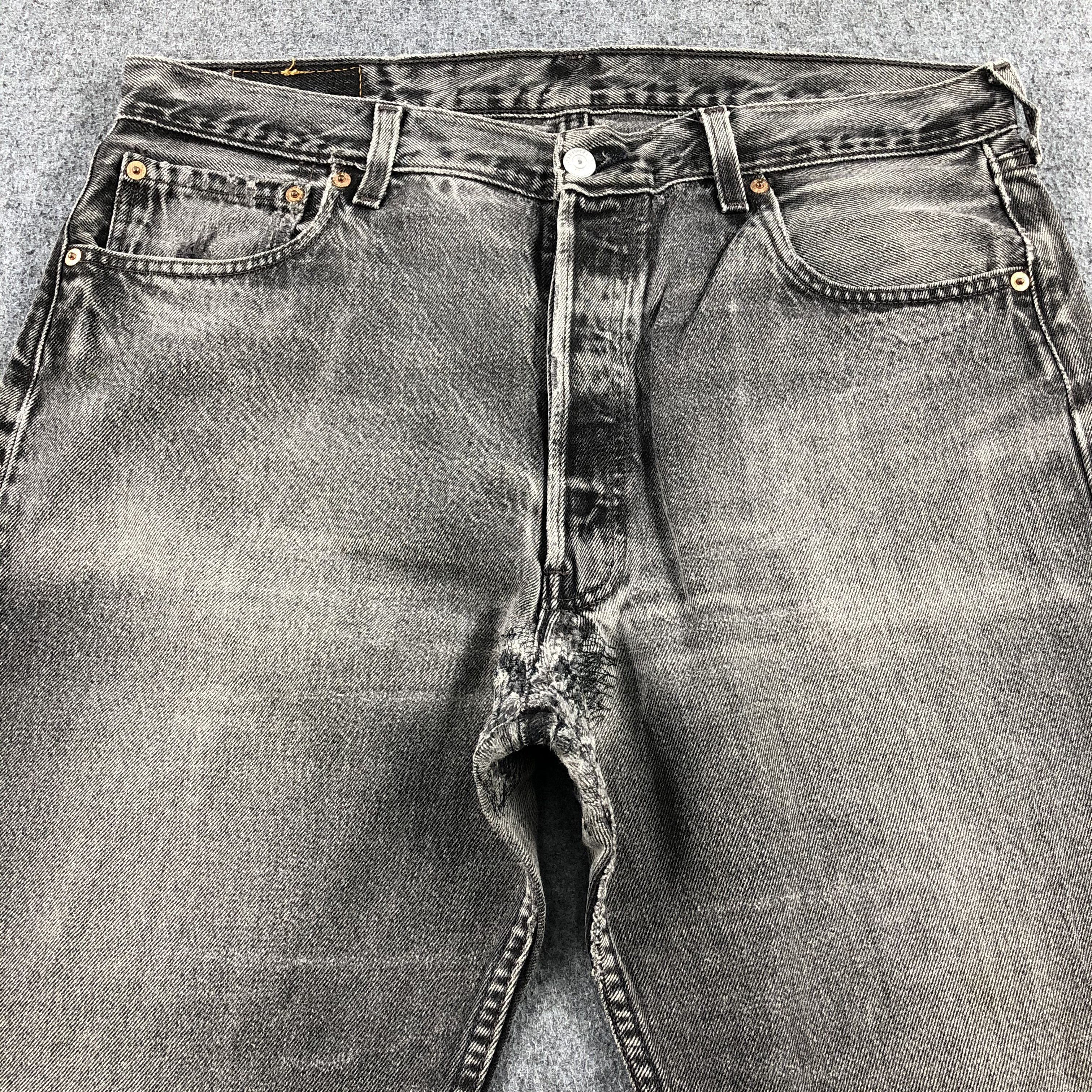 Levi's 90s Vintage Ripped Levis 501 Earth Tone Jeans-J1568 Size US 37 - 3 Thumbnail