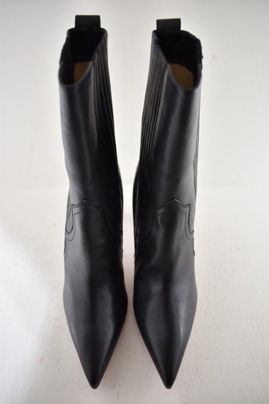 Christian Louboutin Santigag 85 Black Calf Leather Mid Calf Ankle Heel Boot 37 Size US 7 / IT 37 - 11 Thumbnail