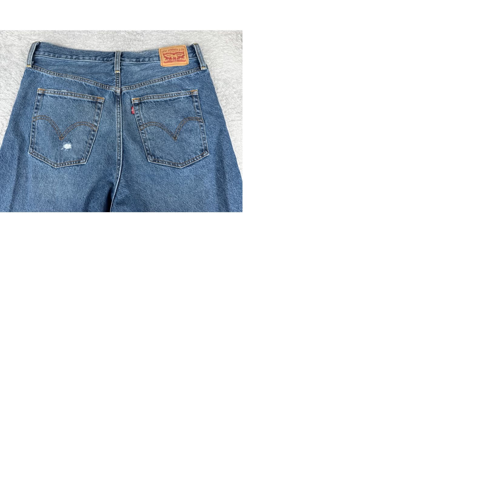 Levi's Levi's Premium Jeans Women 32 Blue Distressed Big E Ribcage Straight Ankle 32x27 Jeans Womens Blue Distressed 90s Retro Pant Levi's Size 24" / US 00 / IT 34 - 11 Thumbnail