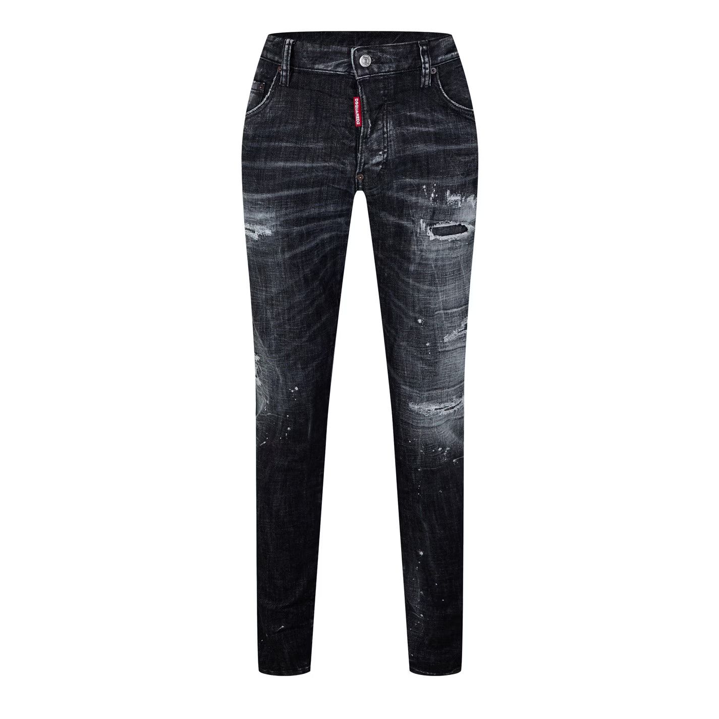 Dsquared2 o1g2r1mq0426 Distressed Paint Splatter Jeans in Black Size US 36 / EU 52 - 1 Thumbnail