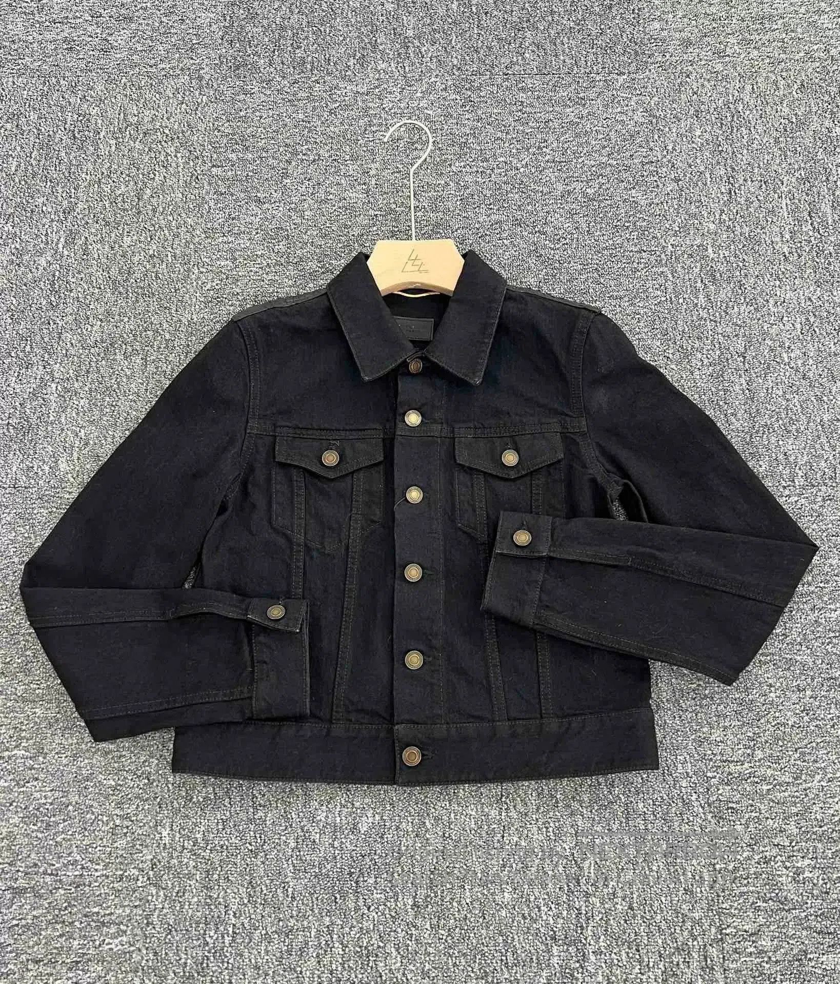 Saint Laurent Paris YSL Classic Black Denim Jacket. Size M / US 6-8 / IT 42-44 - 4 Thumbnail