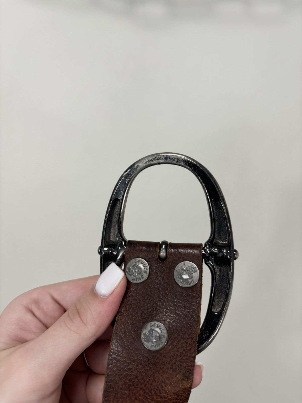Other Vintage Devil’s Skin By Guido Angeloni Studded Leather Belt Size ONE SIZE - 7 Thumbnail