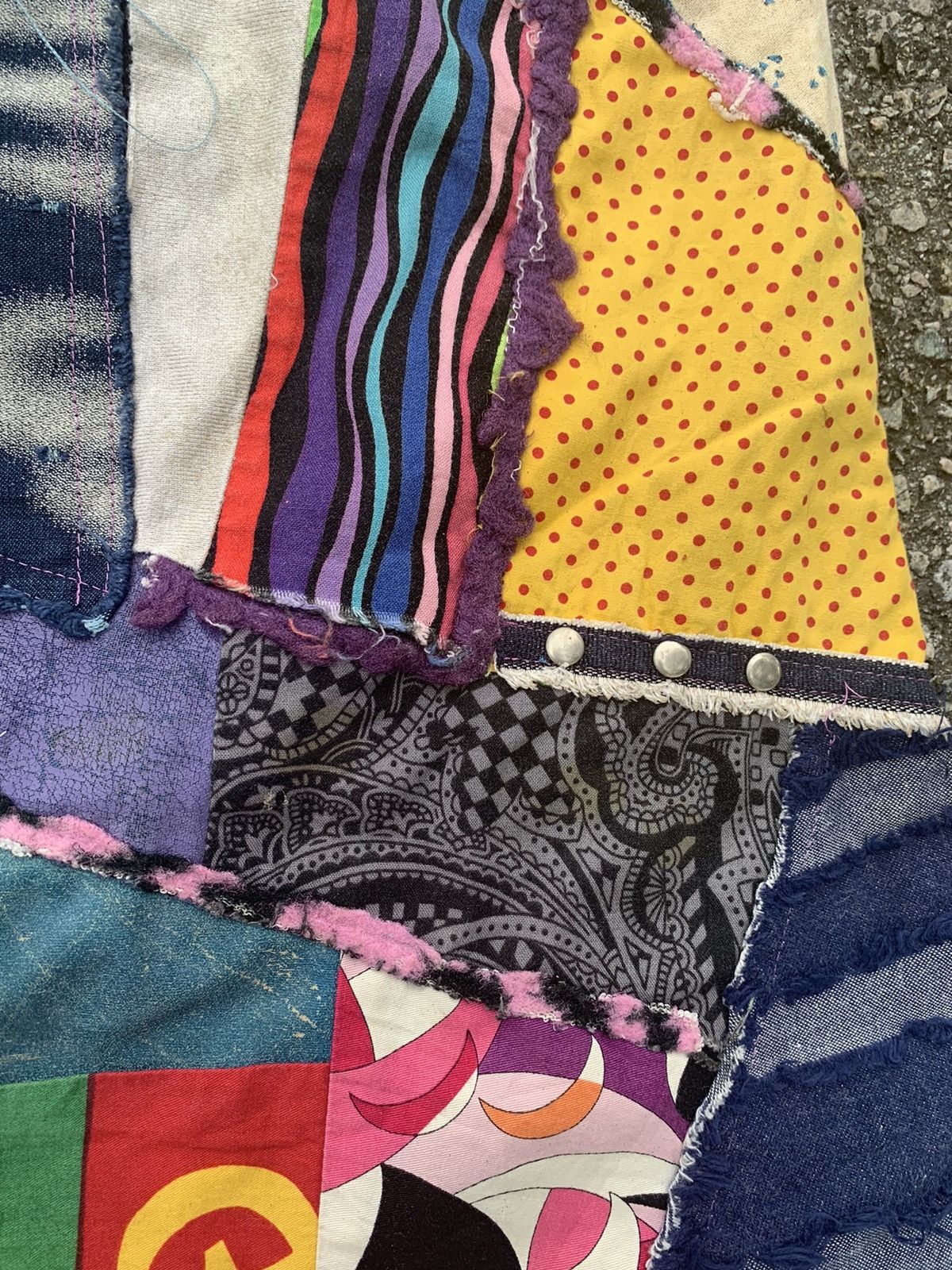 If Six Was Nine × Japanese Brand FLARE PATCHWORK HANDMADE HIPPIES STYLE REWORK INSANE PANTS🌈 Size US 32 / EU 48 - 10 Thumbnail