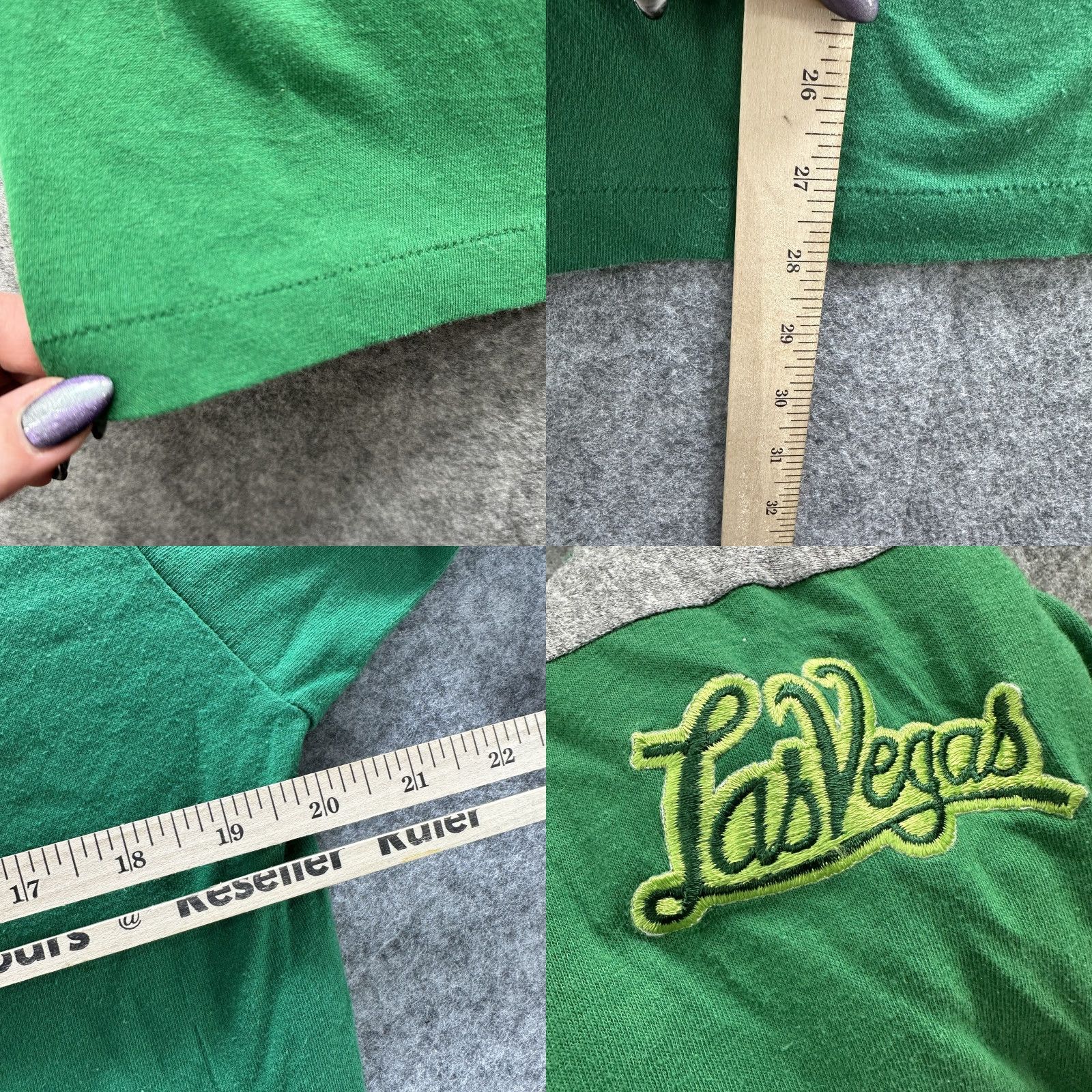 Vintage VINTAGE Las Vegas Shirt Mens Large Green Gray Ringer Crewneck Tee 70s 80s Tee Mens Large Green Gray Las Vegas Souvenir Retro Tee Size US L / EU 52-54 / 3 - 8 Thumbnail