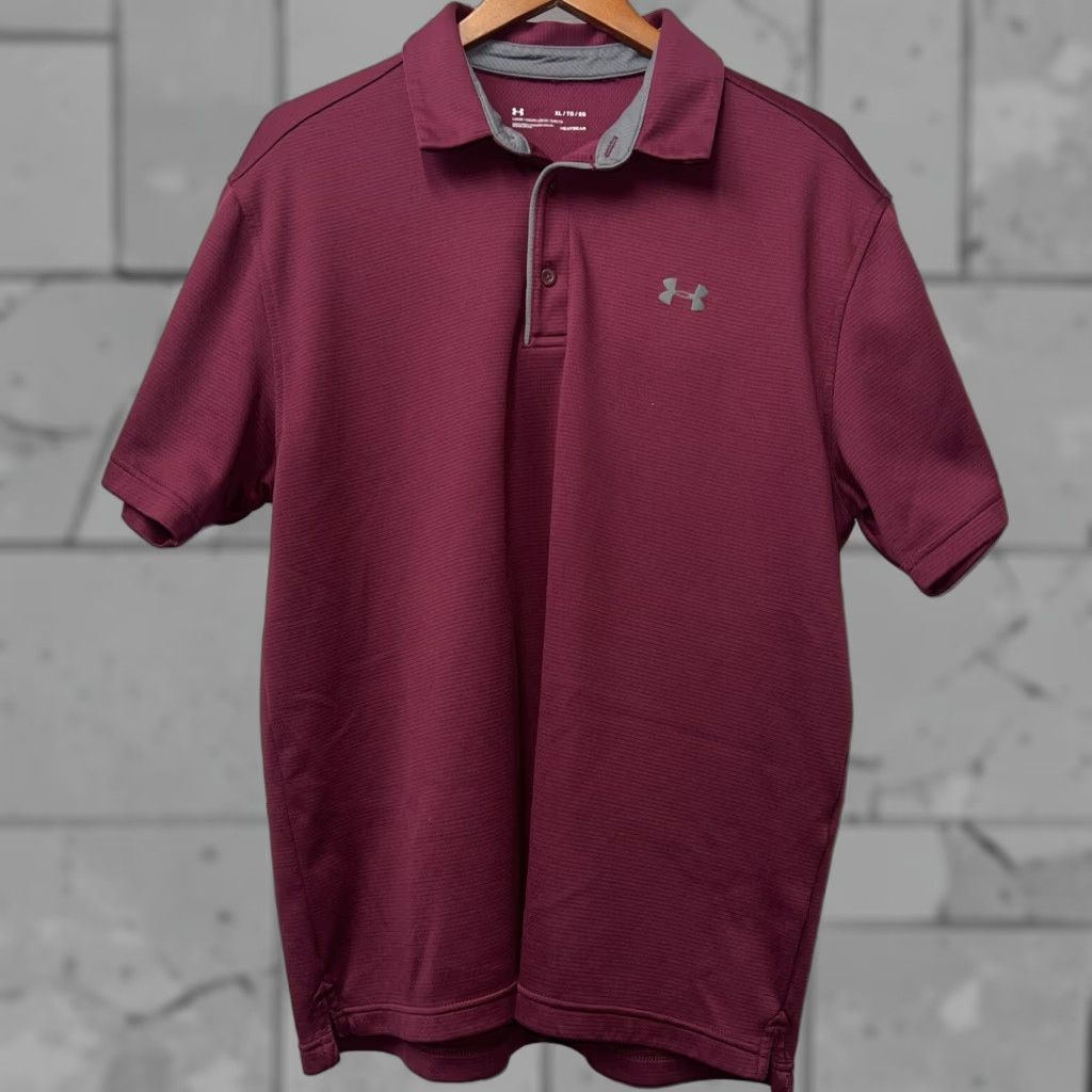 Under Armour Under Armour HeatGear Polo Shirt Mens XL Red Size US XL / EU 56 / 4 - 1 Thumbnail