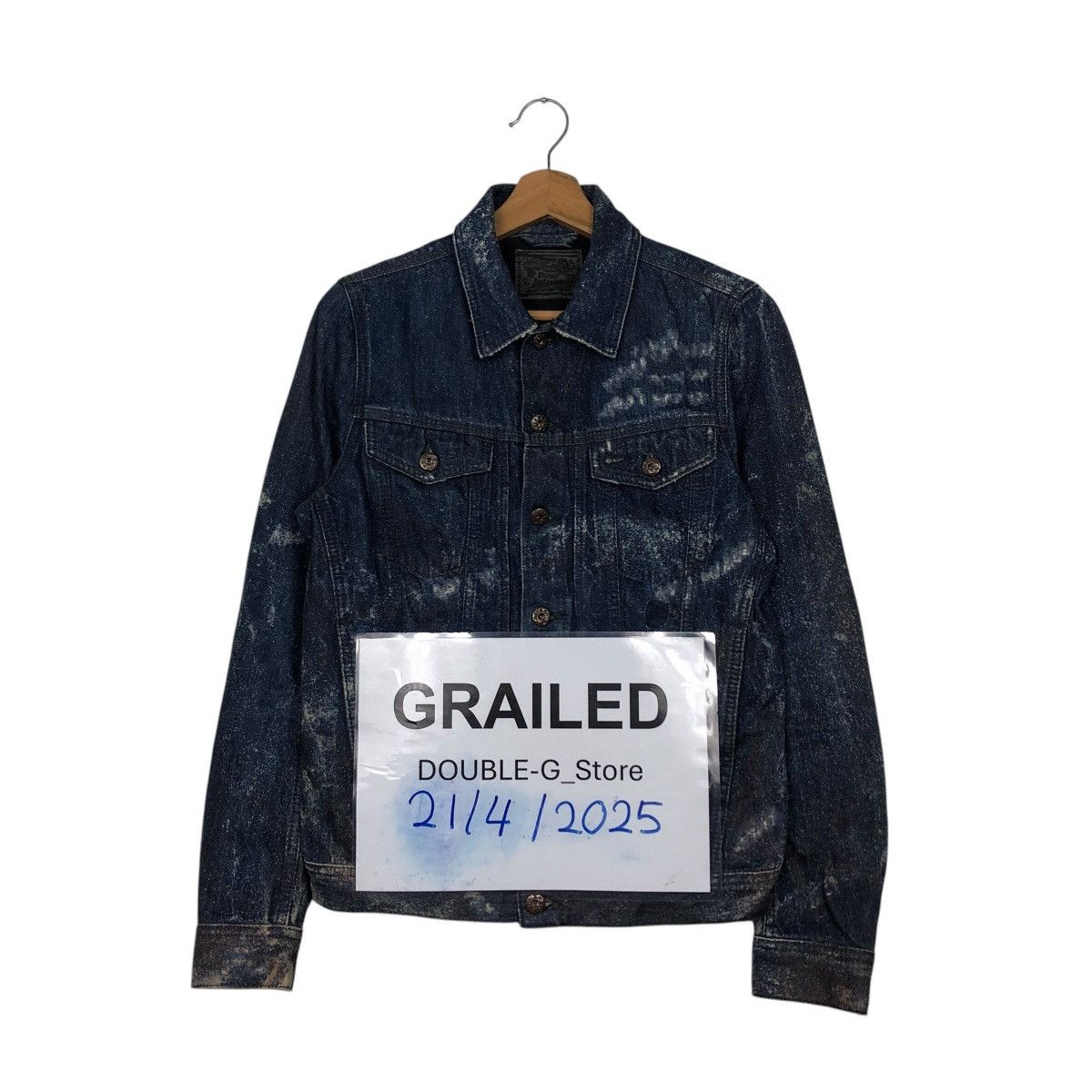 Diesel 📌Biker Denim Jacket Rusty Distressed Design Diesel Size XS / US 0-2 / IT 36-38 - 1 Thumbnail