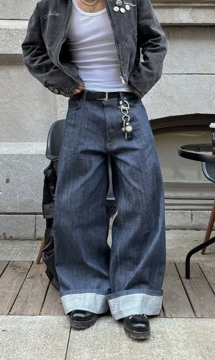 Designer × Other × Streetwear Discontd Green Selvedge Baggy