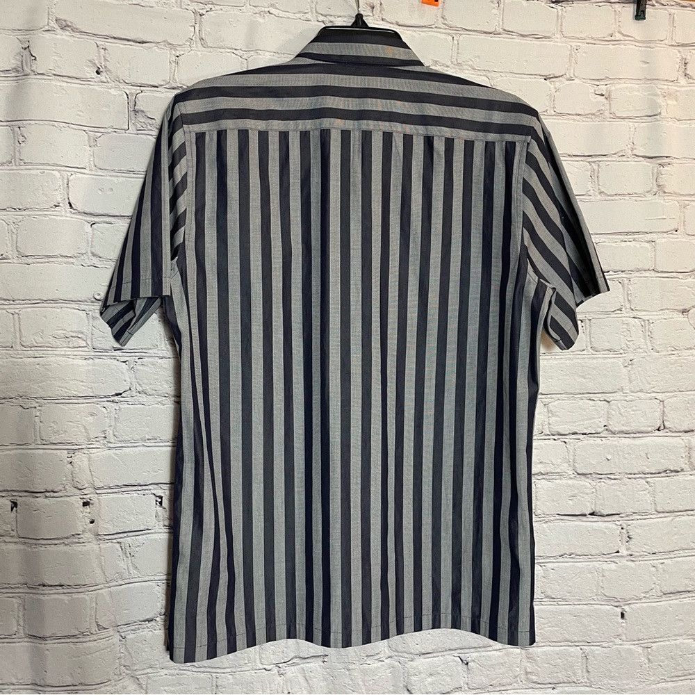 Theory New Theory Irving Short-Sleeve Shirt in Striped Cotton Size Size US S / EU 44-46 / 1 - 3 Thumbnail