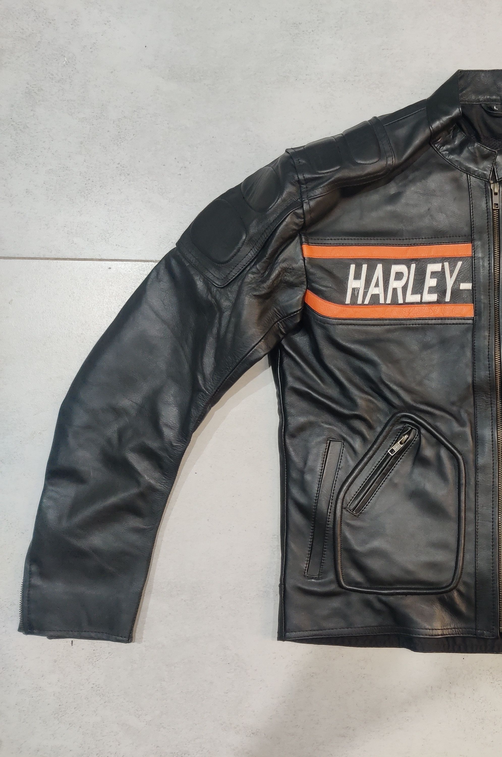 Harley Davidson Harley Davidson Vintage Leather Jacket Size US L / EU 52-54 / 3 - 5 Thumbnail