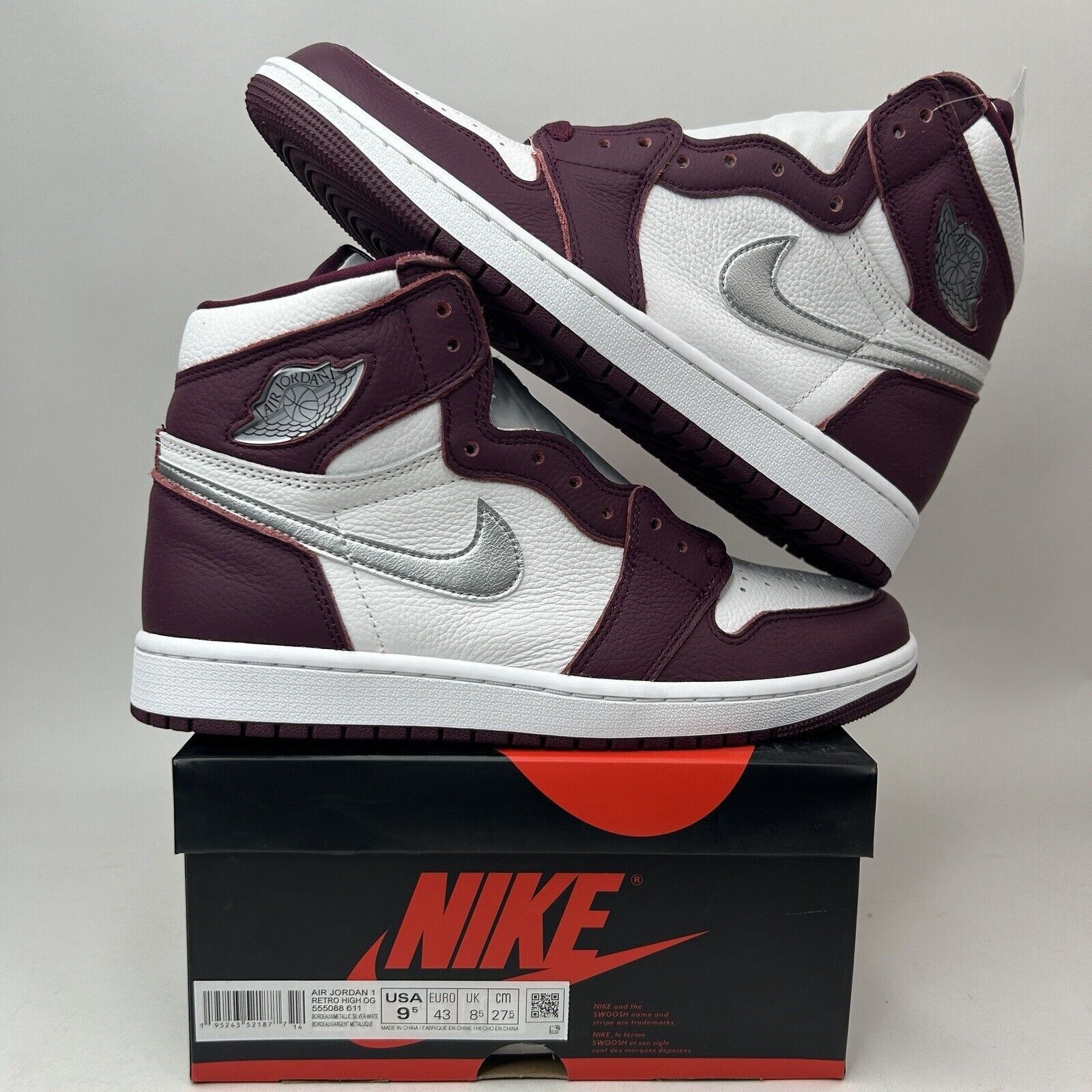 Nike Nike Air Jordan 1 Retro High OG “Bordeaux” 2023 Size US 9.5 / EU 42-43 - 1 Thumbnail