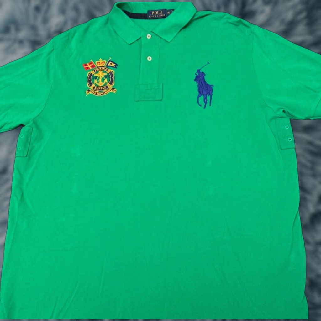 Polo Ralph Lauren Polo Ralph Lauren Big Pony Sailing Crest Collared Polo Shirt XL Marine Supply Size US XL / EU 56 / 4 - 1 Thumbnail