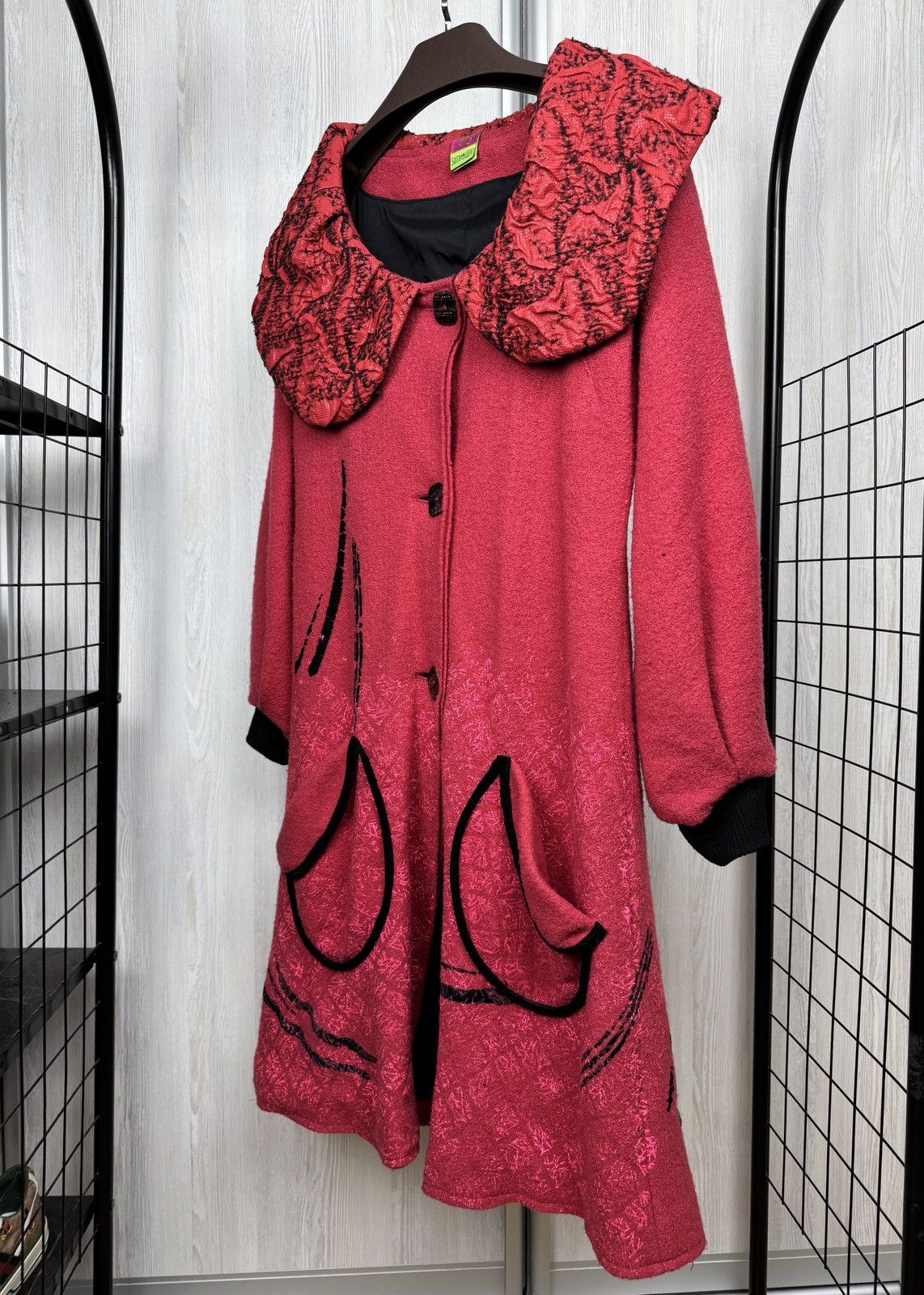 If Six Was Nine Save the Queen red pure cashmere avant garde vintage coat Size M / US 6-8 / IT 42-44 - 7 Thumbnail
