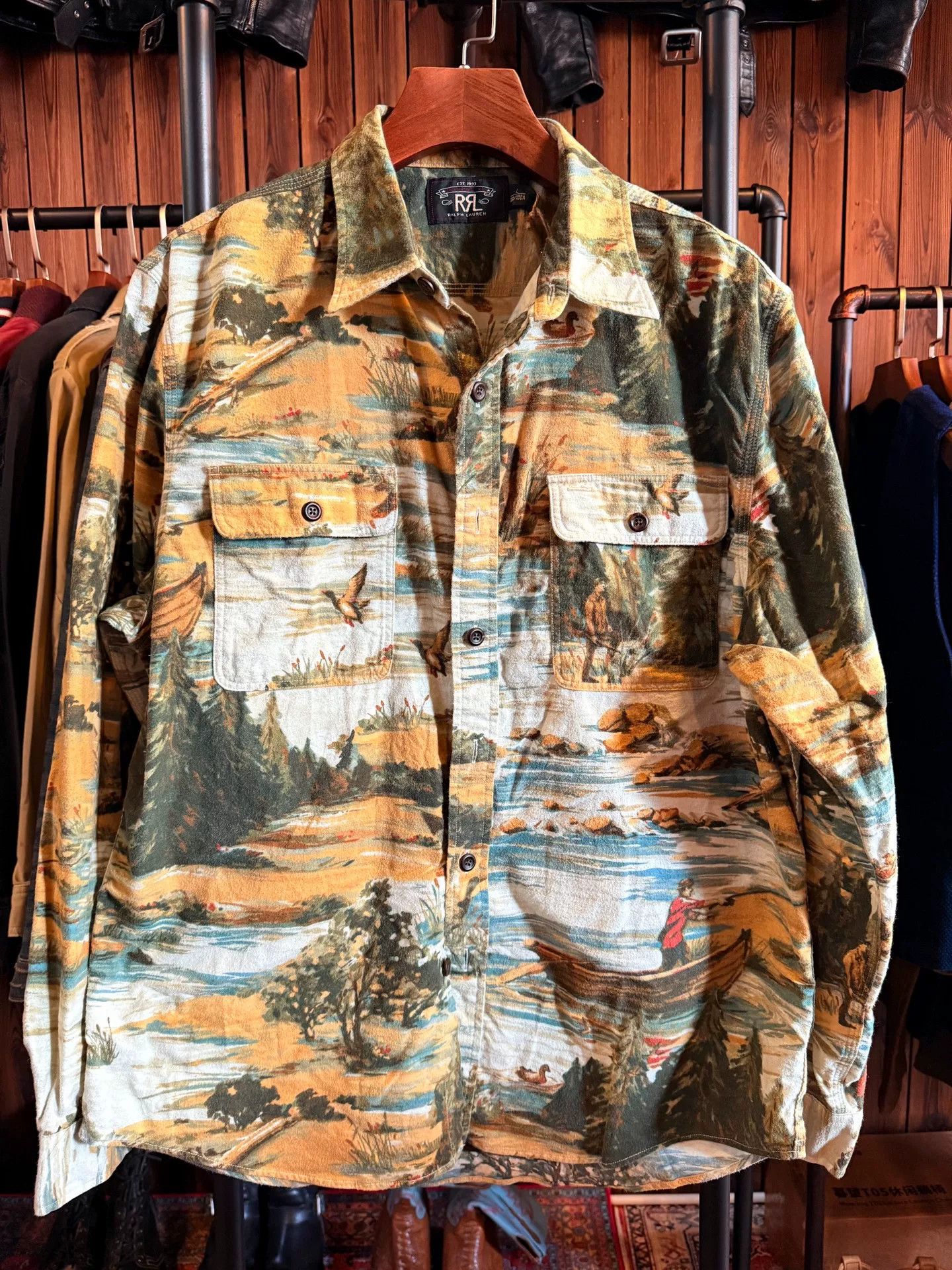 RRL Ralph Lauren RRL Duck Hunting Oil Painting Shirt Size US L / EU 52-54 / 3 - 1 Thumbnail