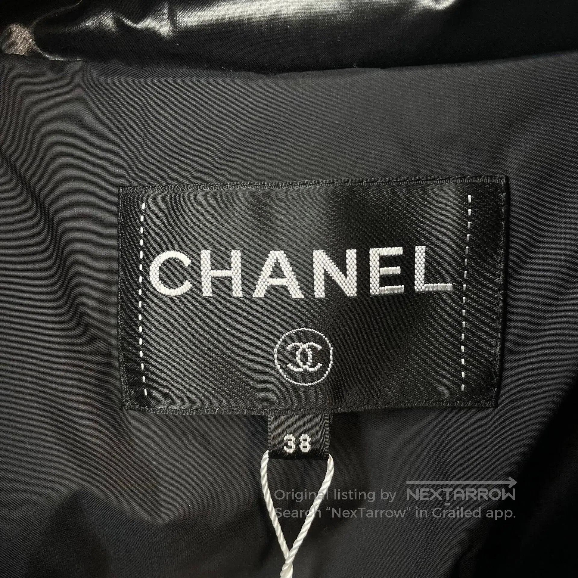 Chanel Chanel Black Stand Collar Quilted Down Jacket. Size S / US 4 / IT 40 - 5 Thumbnail