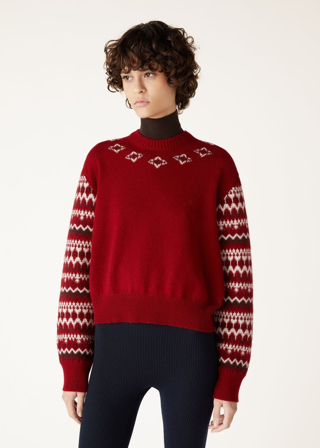 Loro Piana o1w1db10825 FAO5140 Alpe Pile Crewneck Sweater in Red Size XS / US 0-2 / IT 36-38 - 4 Thumbnail