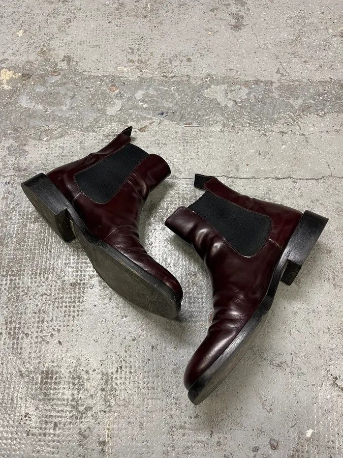Dolce & Gabbana 2000s Dolce & Gabbana Bordeaux Chelsea Leather Boots Size US 7 / EU 40 - 3 Thumbnail