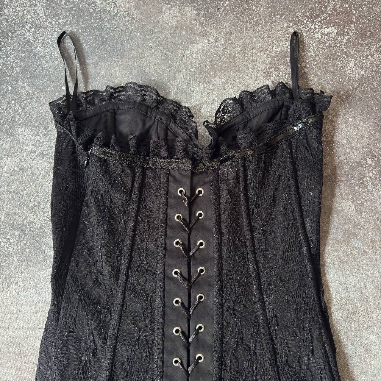 Opium Y2K Vintage Gothic Pleated Corset Dress