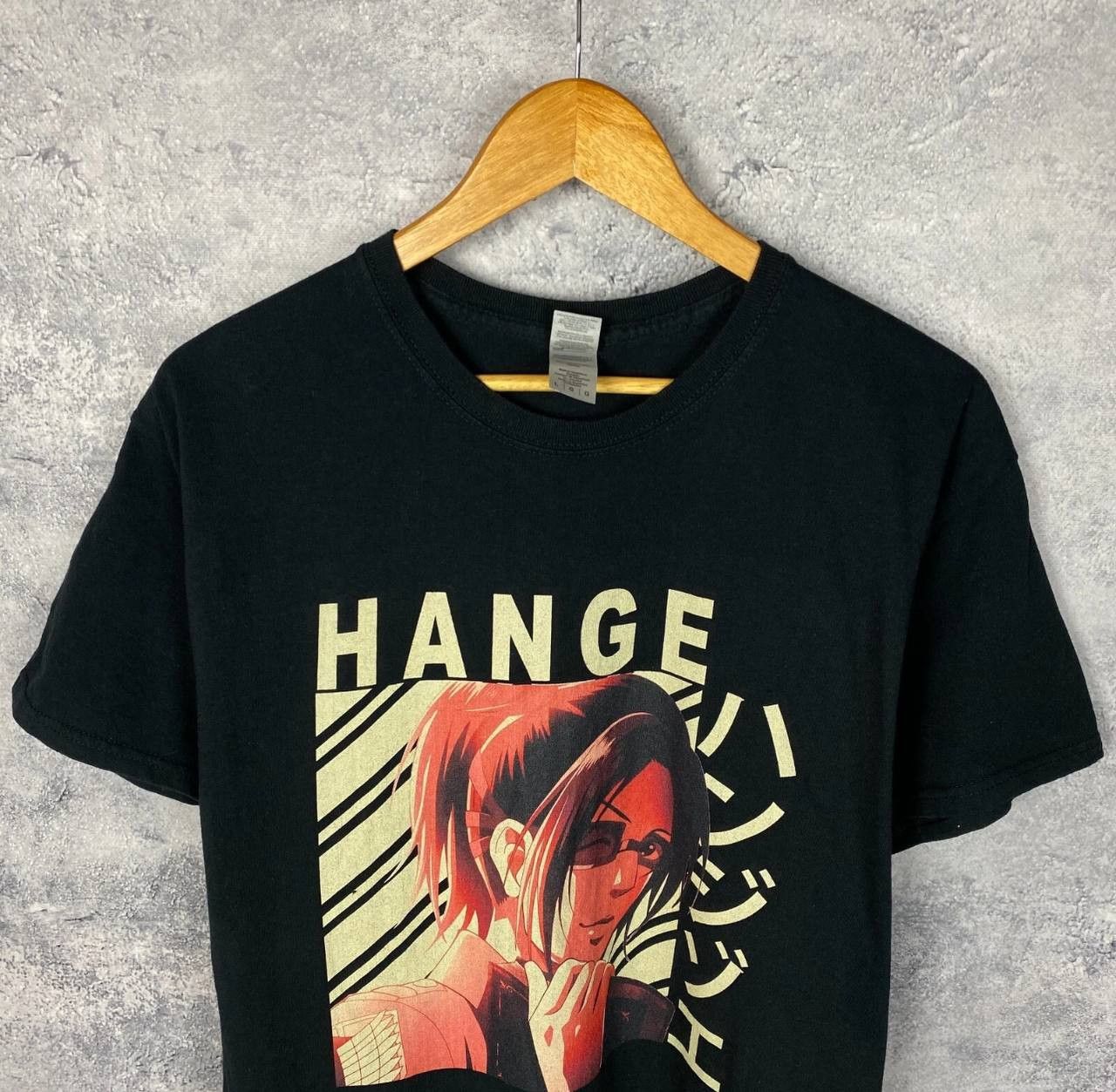 Anime Atack On Titans Hange Tee Men's Size L Black Short Sleeve ` Size US L / EU 52-54 / 3 - 2 Thumbnail