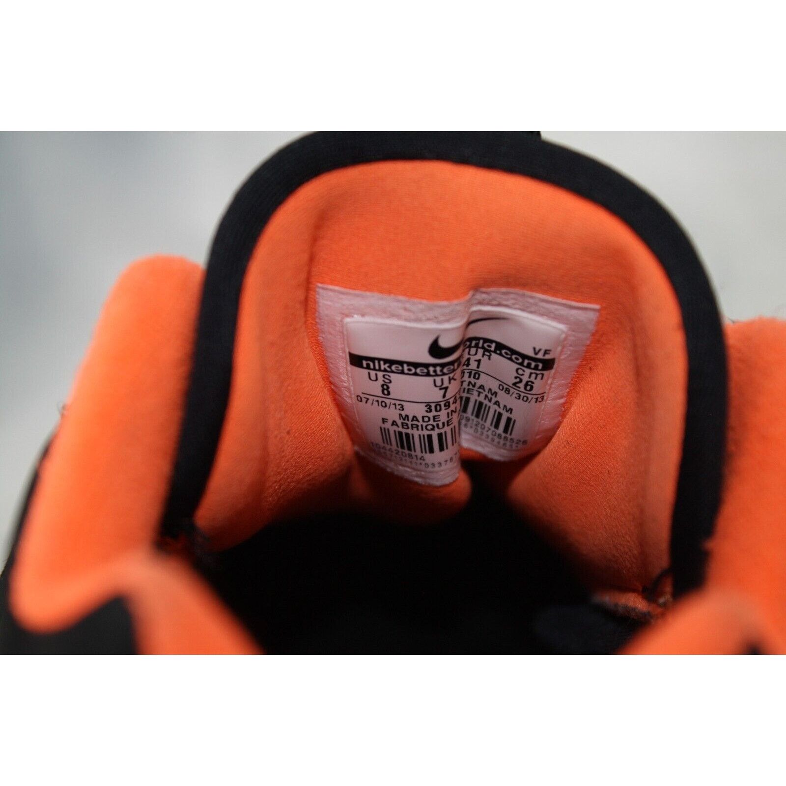 Nike Nike Air Diamond Turf Black Total Orange 2013 Mens 8 Size US 8 / EU 41 - 7 Thumbnail
