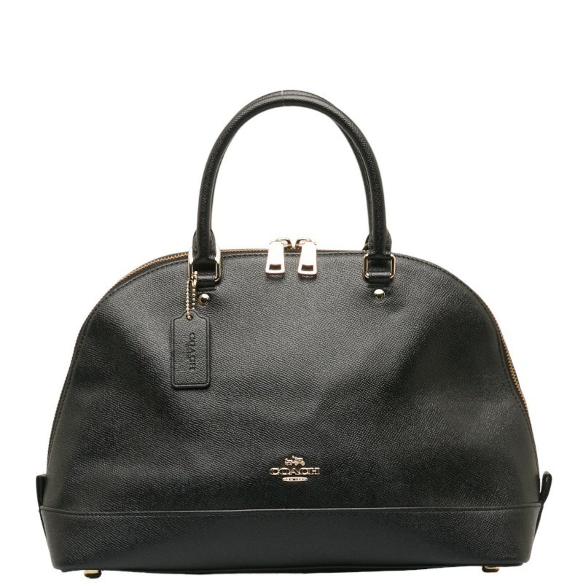 image of Coach Sierra Satchel Handbag F57524 Black Leather Women's
