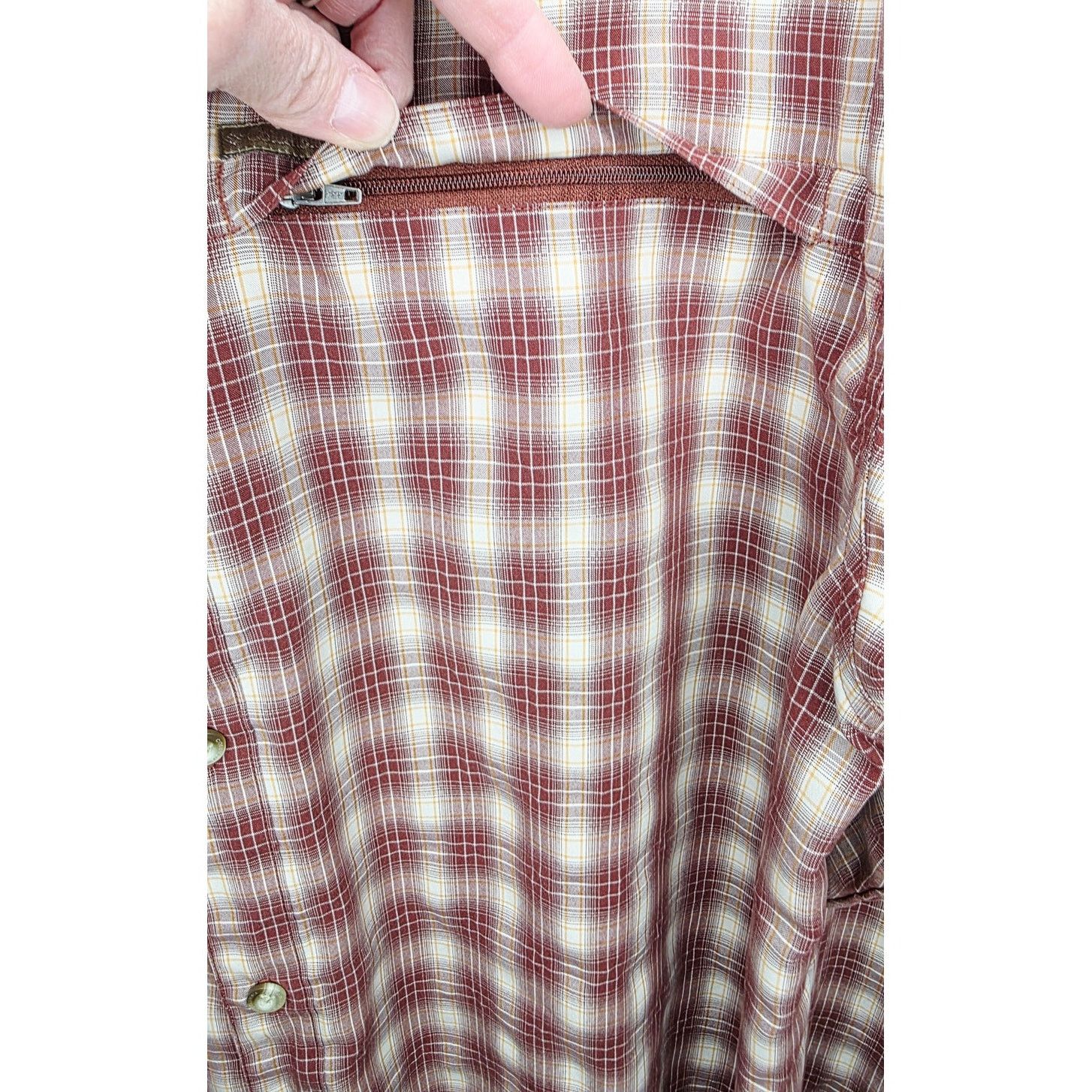 Columbia Columbia Omni Shield Brown Plaid Button Up Shirt Casual Size US XL / EU 56 / 4 - 3 Thumbnail