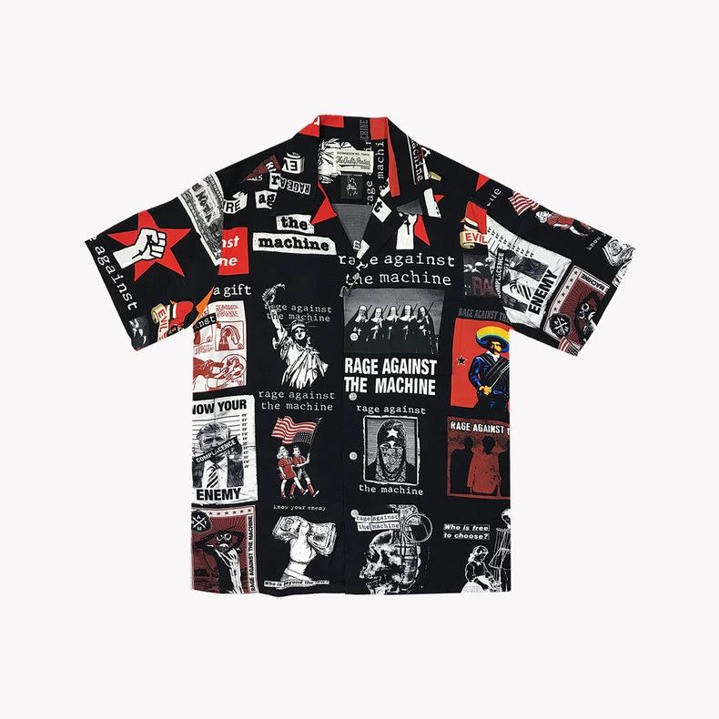 Wacko Maria WACKO MARIA RAGE AGAINST THE MACHINE HAWAIIAN SHIRT Size US M / EU 48-50 / 2 - 2 Thumbnail