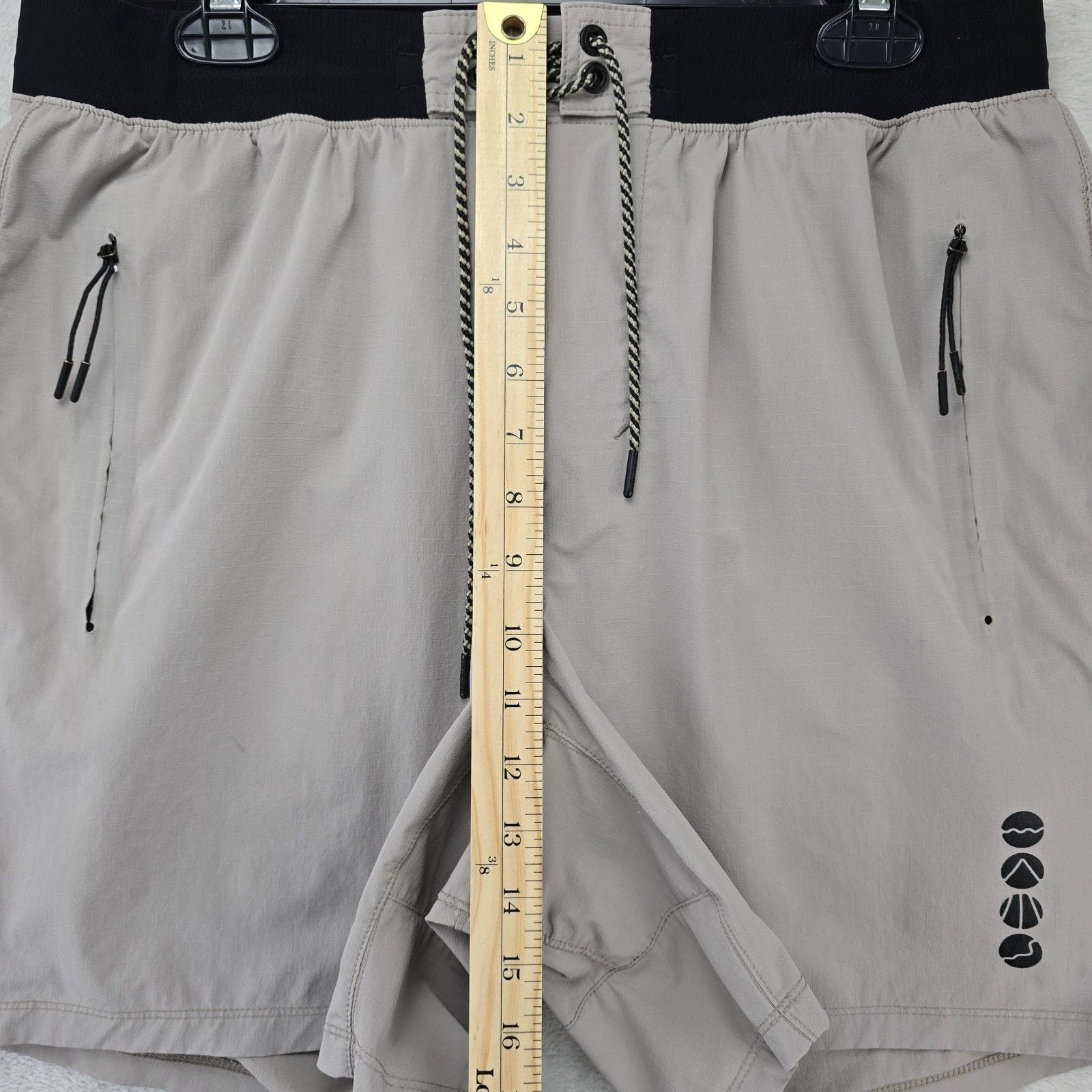 Other Bearded Goat Rambler Shorts Mens Large Beige Black Athletic Size US 32 / EU 48 - 13 Thumbnail