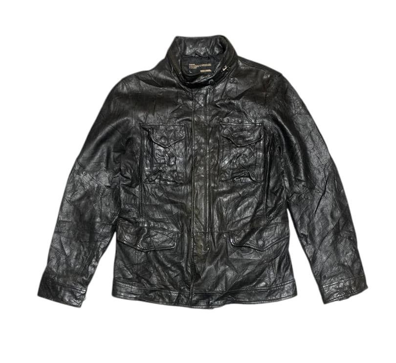 Japanese Brand Vintage Back Number M 65 Field Sheepskin Leather Jacket Size US L / EU 52-54 / 3 - 1 Thumbnail