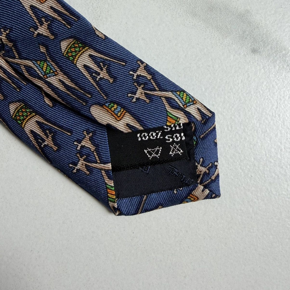 Salvatore Ferragamo Vintage 1980s 80s Salvatore Ferragamo Silk Neck Tie Giraffe Size ONE SIZE - 4 Thumbnail