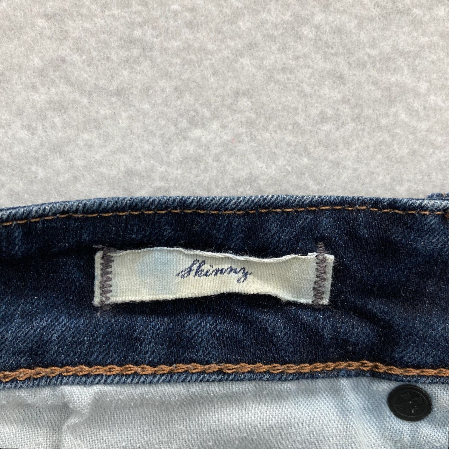Vintage Denim & Supply Ralph Lauren Jeans Womens Skinny 26x30 Blue Dark Wash Stretch Denim Slim Mid Rise Zip 5-Pocket Size 26" / US 2 / IT 38 - 5 Thumbnail